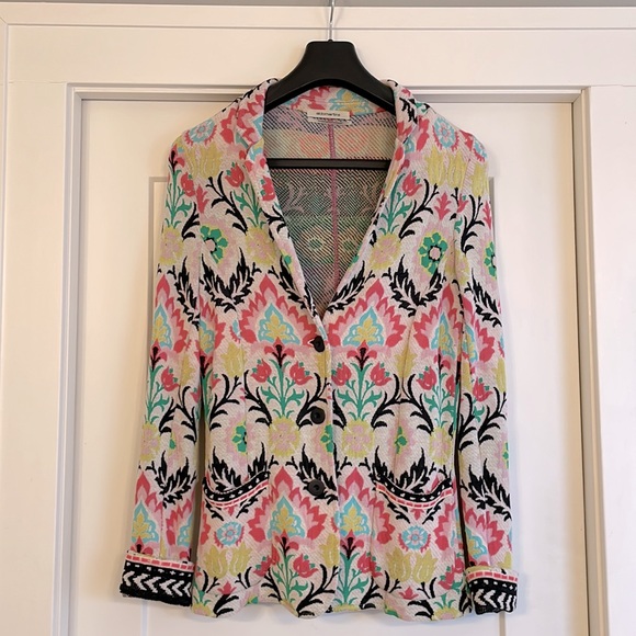 Aldomartins (Anthropologie) bold boho soft floral blazer  *Made in Spain* - Picture 3 of 15